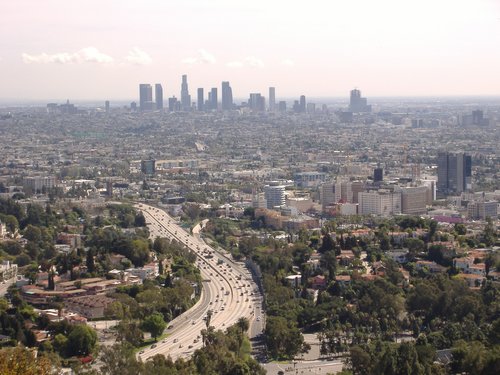 Blick auf Downtown L.A.